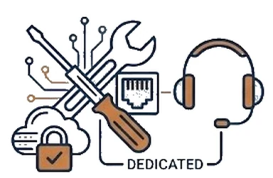 Technical support engineer with headset monitoring drone telemetry